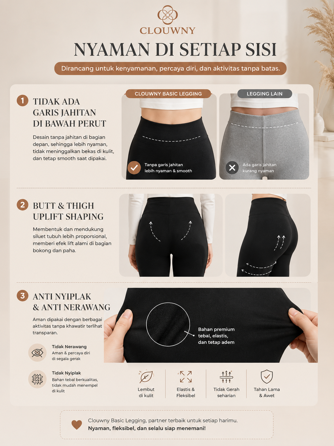 Basic Legging - Soft Pink